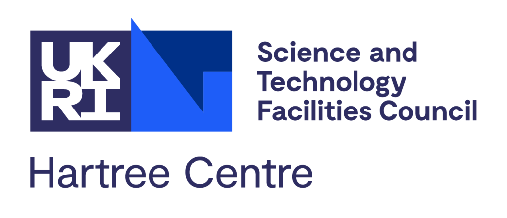 The logo of UKRI STFC Hartree Centre