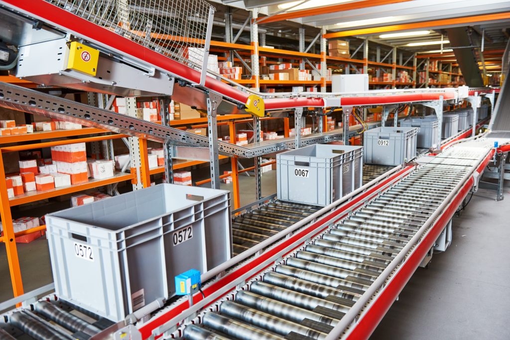 To show warehouse automation using conveyors